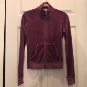 Juicy Couture purple mock neck hoodie size S
